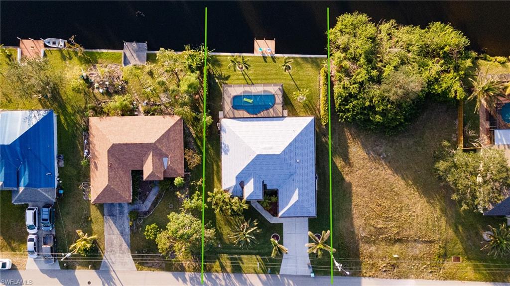View from above of property