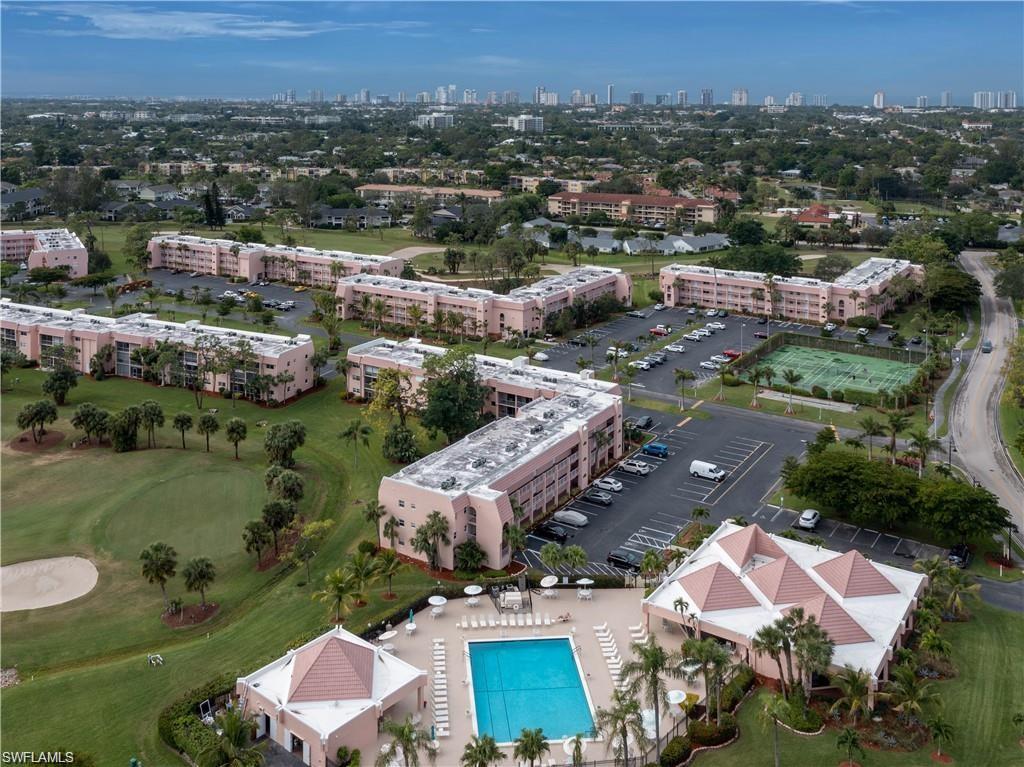 Aerial View of Pool and other Amenities