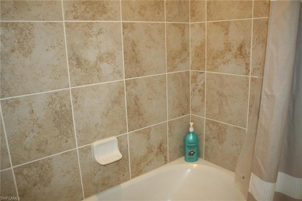 Bathroom view of a garden tub