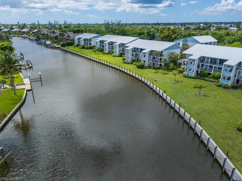 Drone / aerial view of a nearby body of water