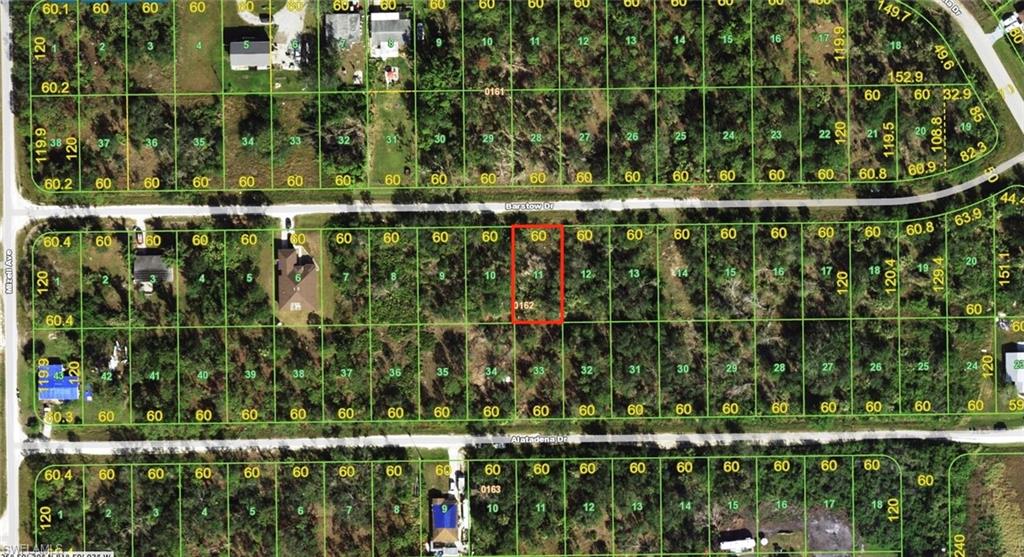 Aerial view of property's location with property boundaries highlighted