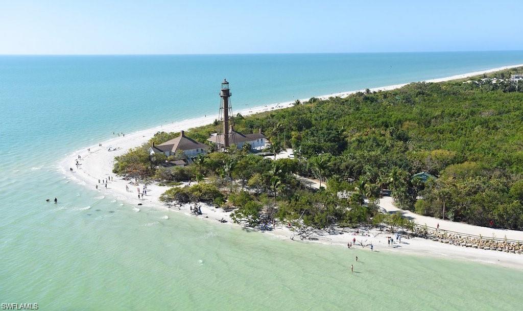 Drone / aerial view of expansive coastline