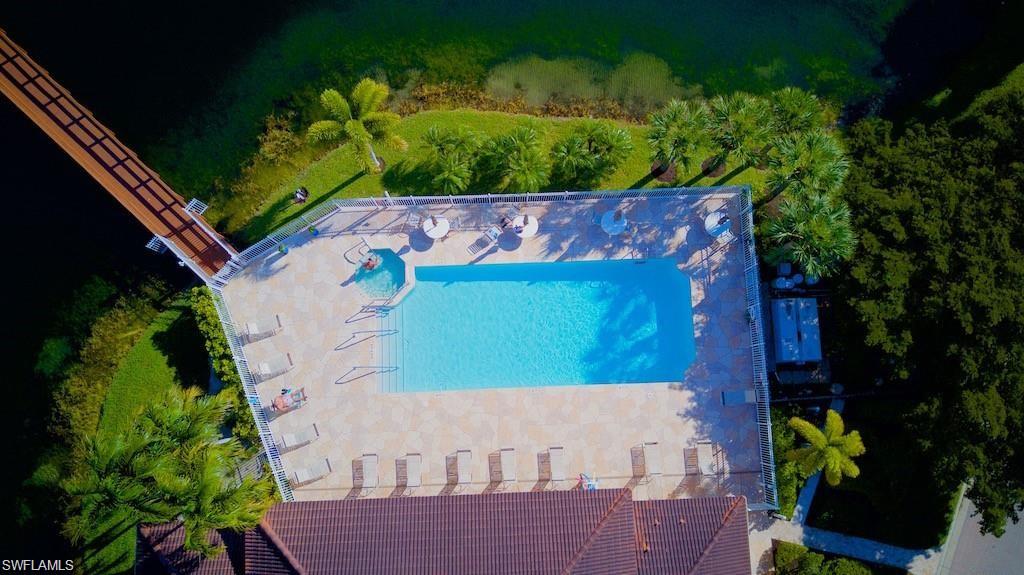 Bird's eye view of a pool