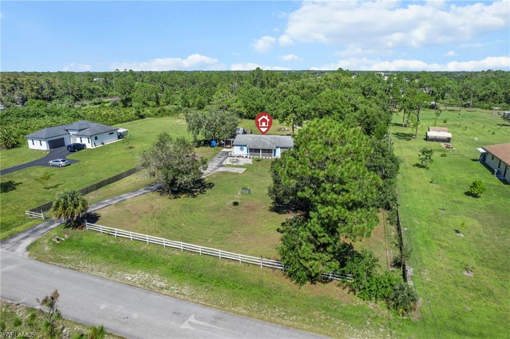 Aerial view of property's location featuring rural landscape