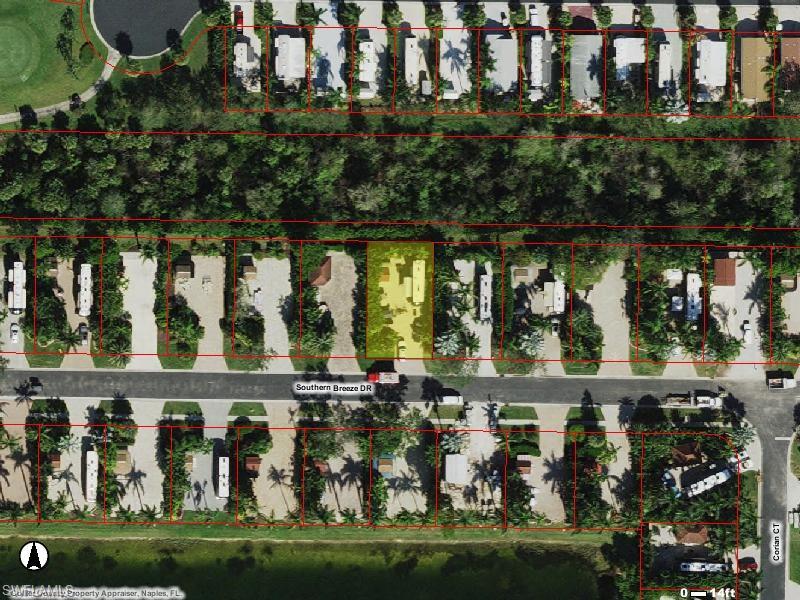 Aerial map of property and surrounding area