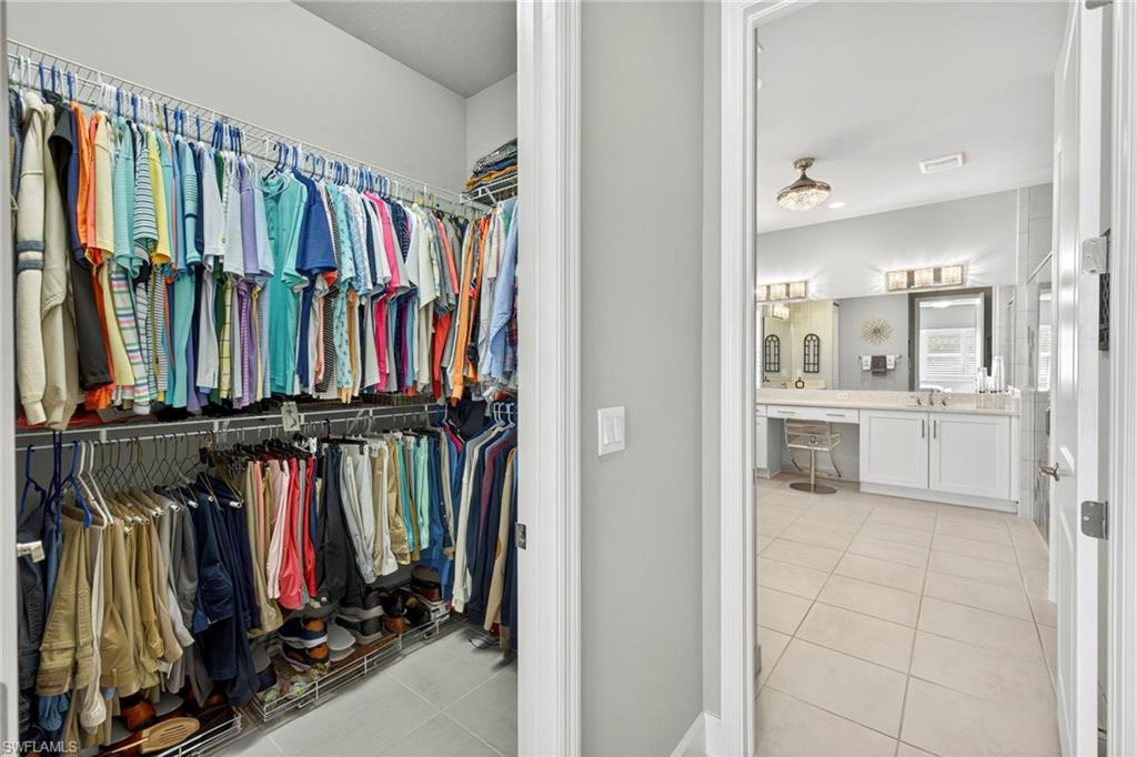 HIS walk-in closet...