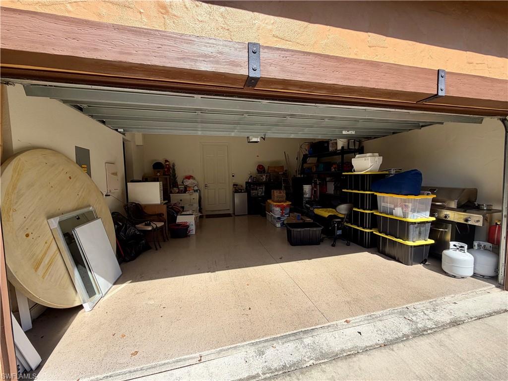 Garage with electric panel