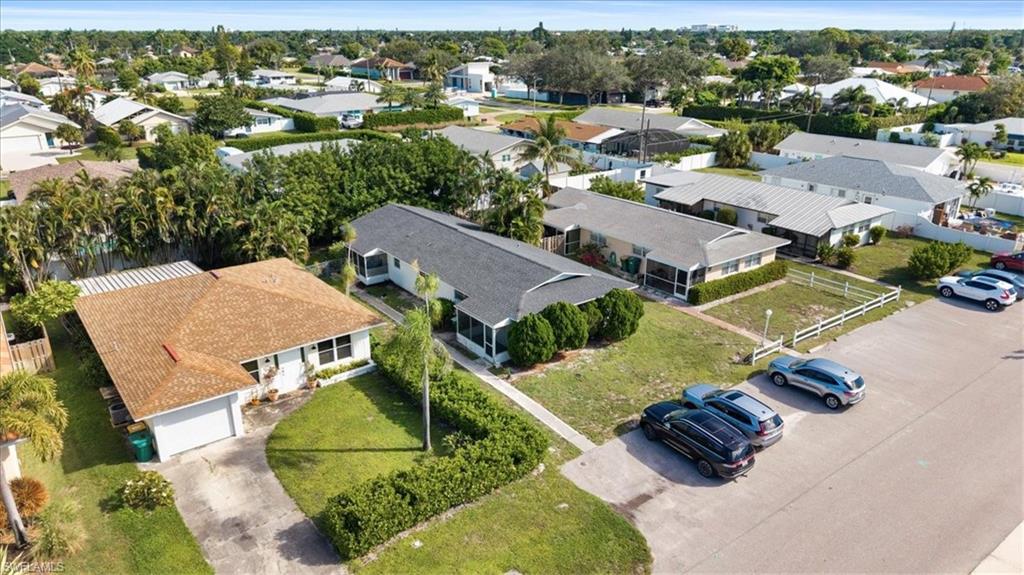 Aerial view of residential area