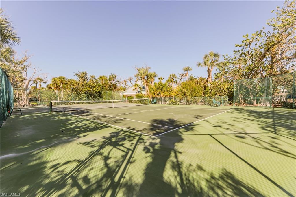 View of tennis court