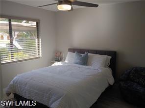 Bedroom with a ceiling fan