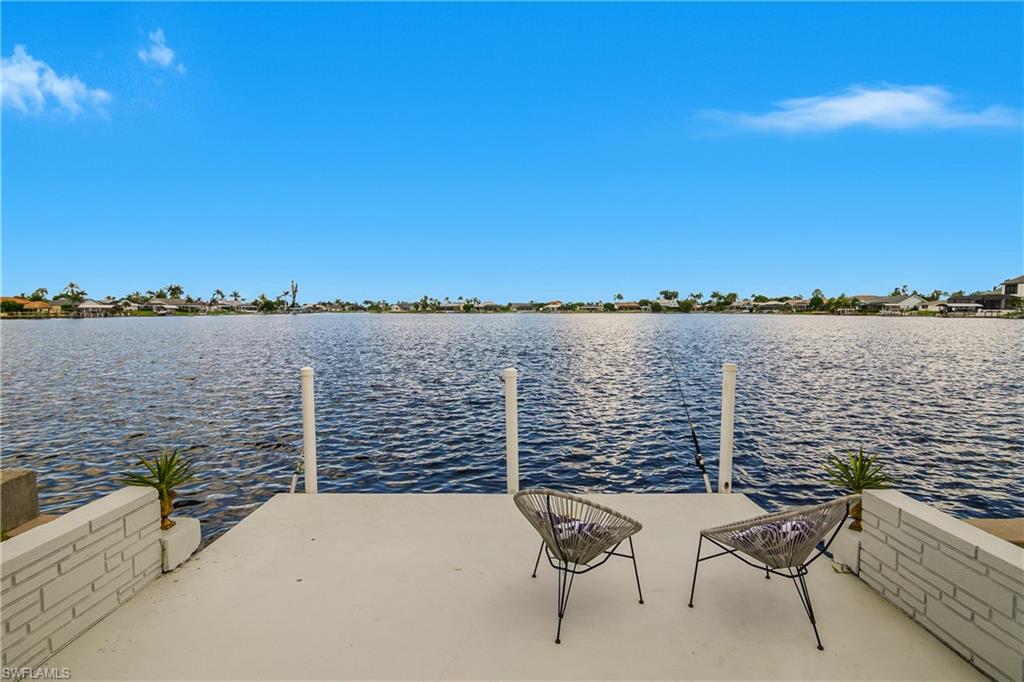 Dock with a water view
