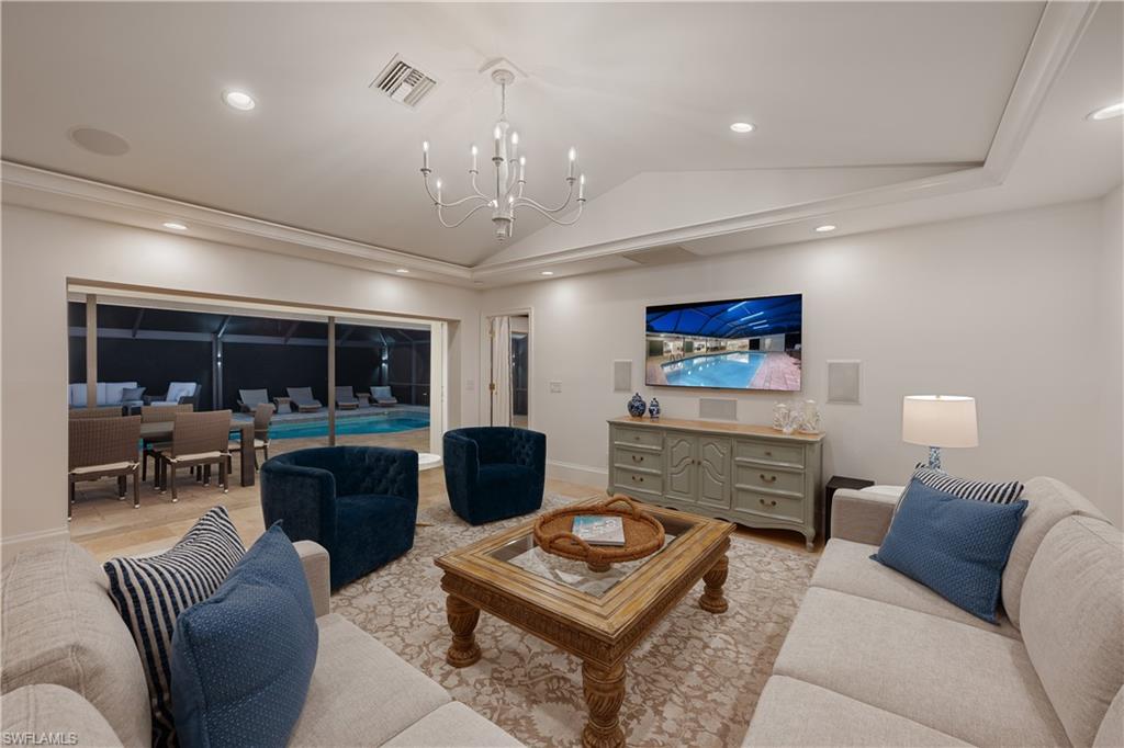 Bedroom featuring crown molding and recessed lighting
