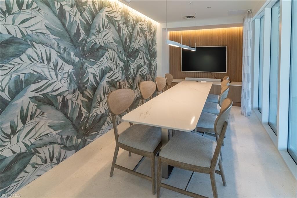 View of dining space