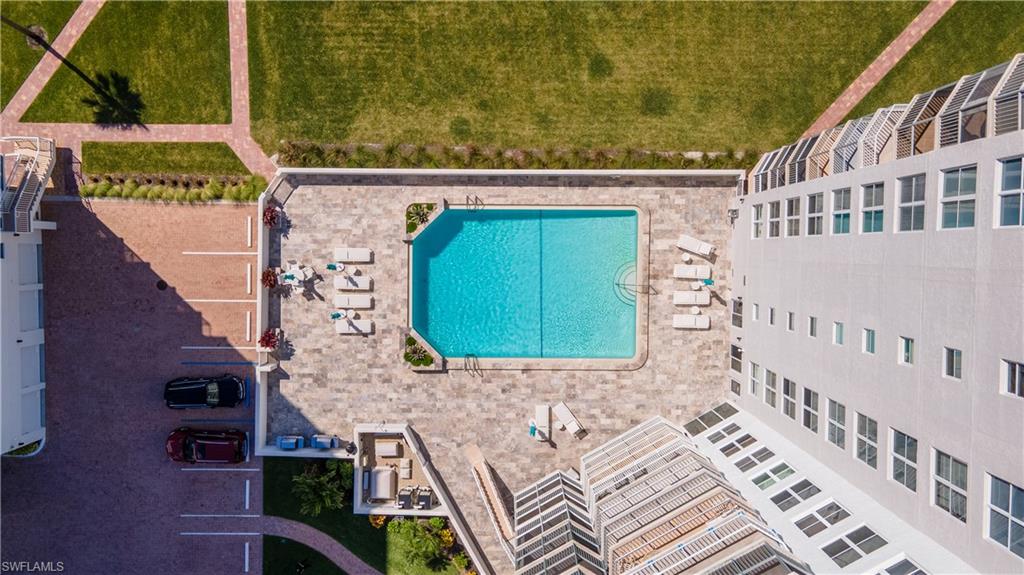 Bird's eye view of a pool