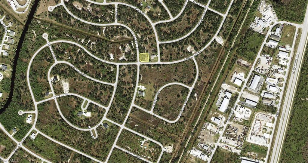 Aerial view of property's location