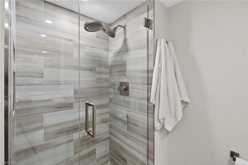 Bathroom with a stall shower