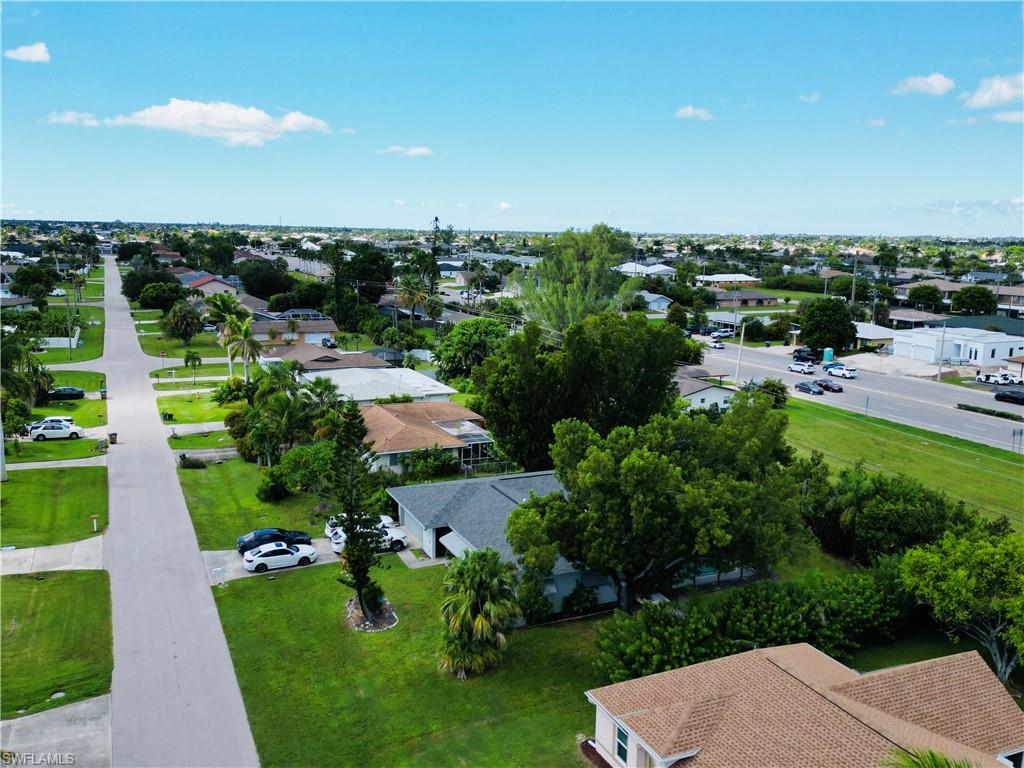 Aerial view of residential area
