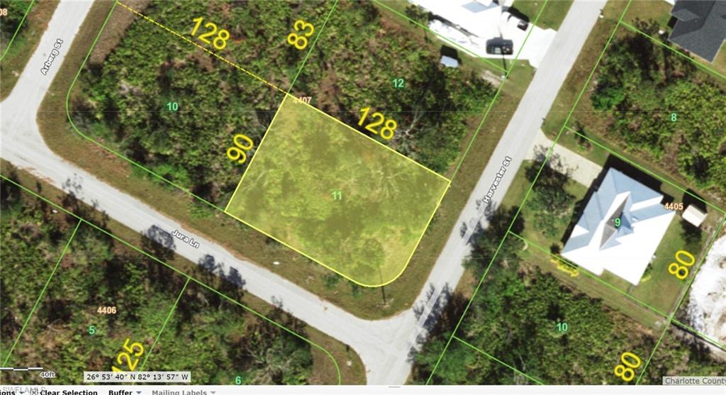 Aerial view of property's location