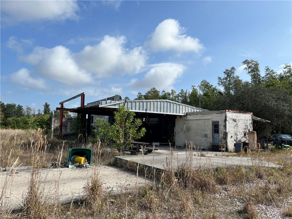 Rear view of the warehouse