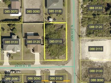 Aerial map of property and surrounding area