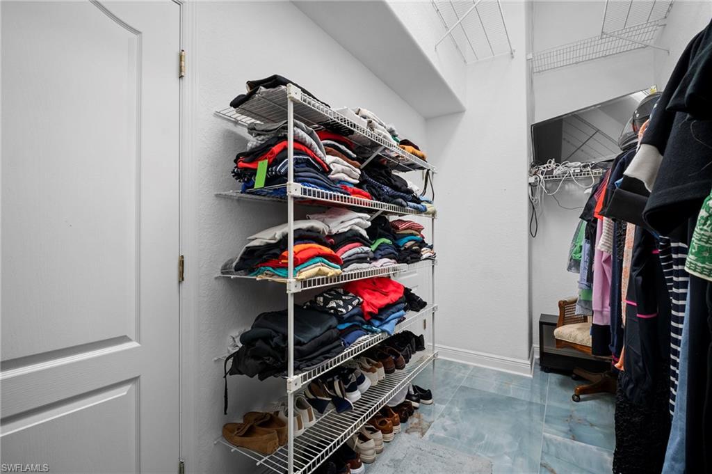 View of walk in closet