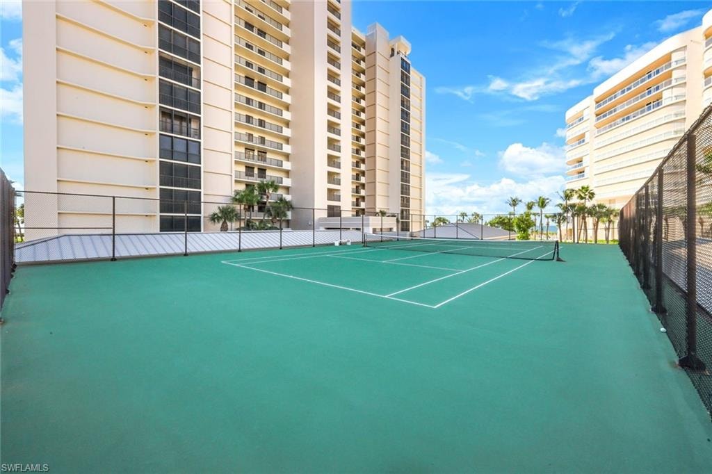 View of tennis court