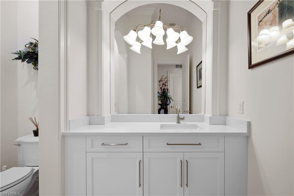 Half bath off of family room