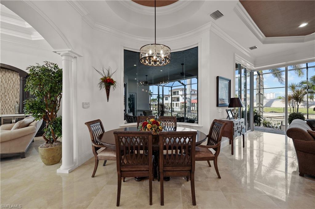 Breakfast nook with water view