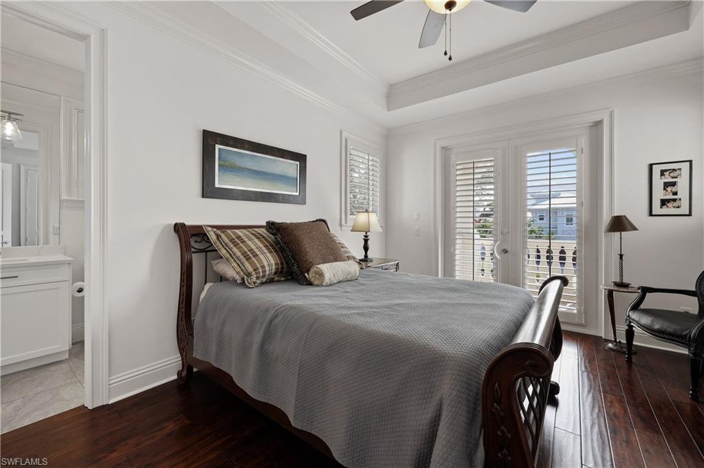 Second floor guest bedroom with ensuite bathroom and private balcony