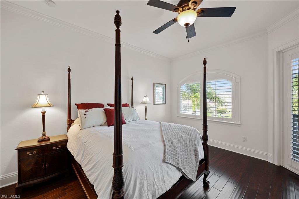 Third floor additional Guest bedroom, overlooking water, French doors to balcony