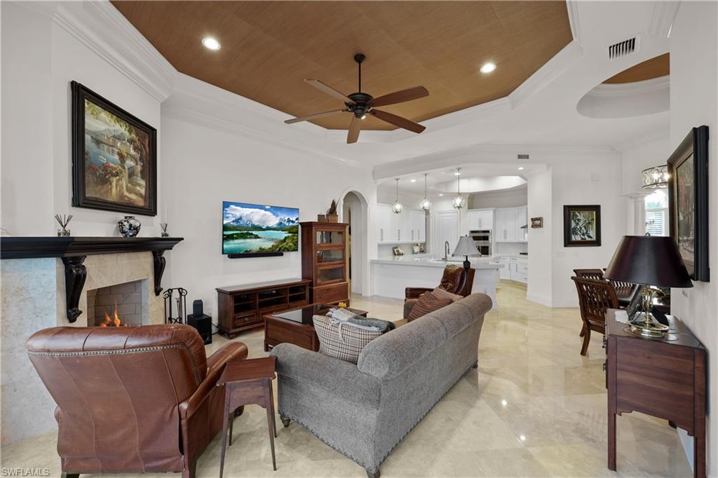 Family room looking toward kitchen