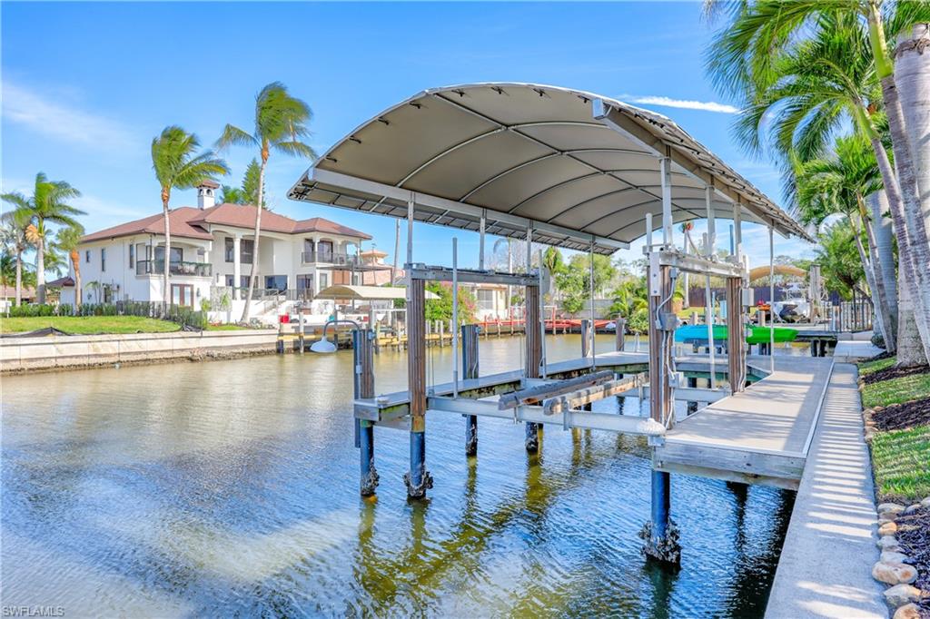 New cover on the 13000 pound boat lift, accommodates up to 32 foot boat