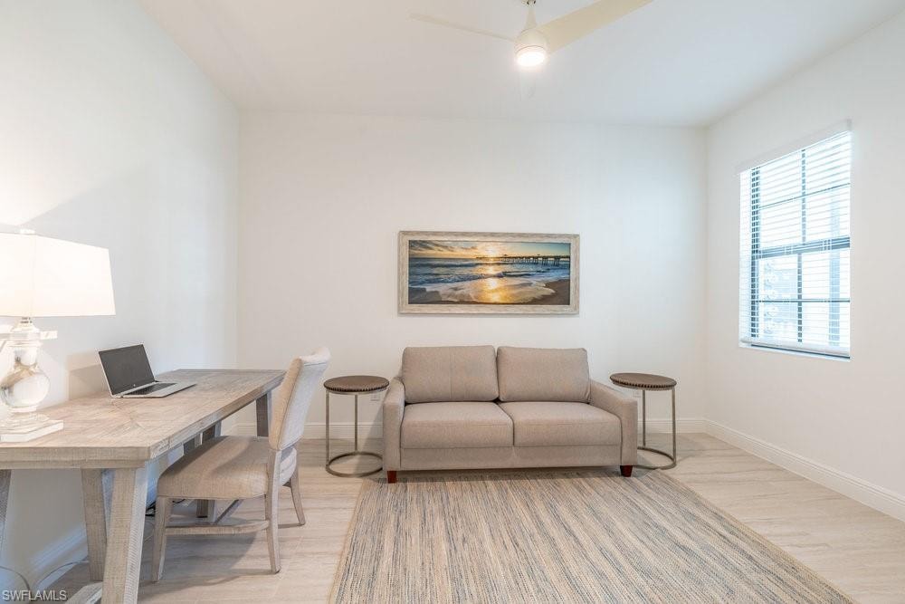 3rd bedroom with pull out sofa and desk chair