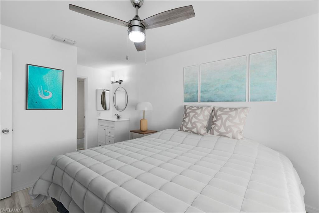 Photo includes reality staging to showcase the possibility of the primary bedroom.