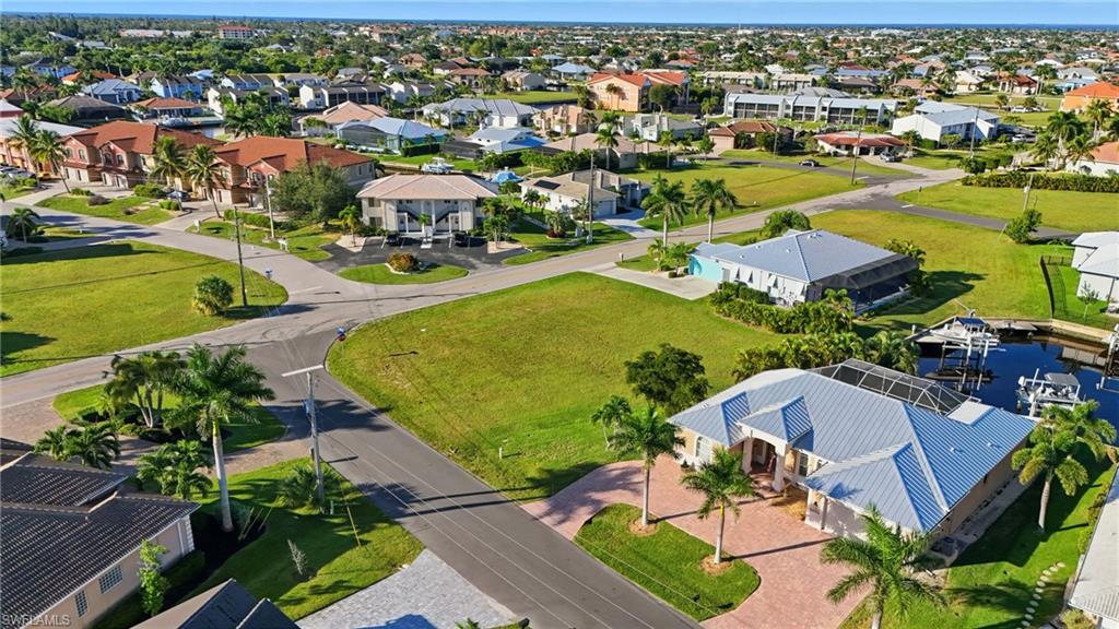 Aerial view of residential area