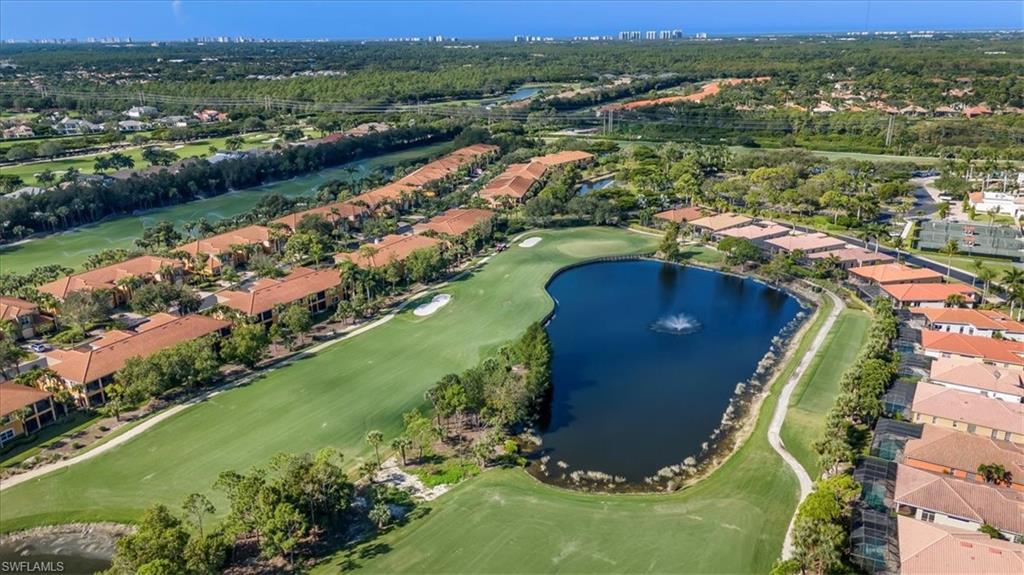 Aerial overview of property's location with nearby suburban area