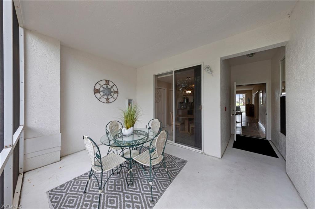 Screened Lanai at entrance to Veranda Condo