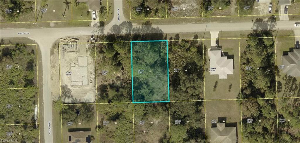 Aerial overview of property's location with property boundaries highlighted