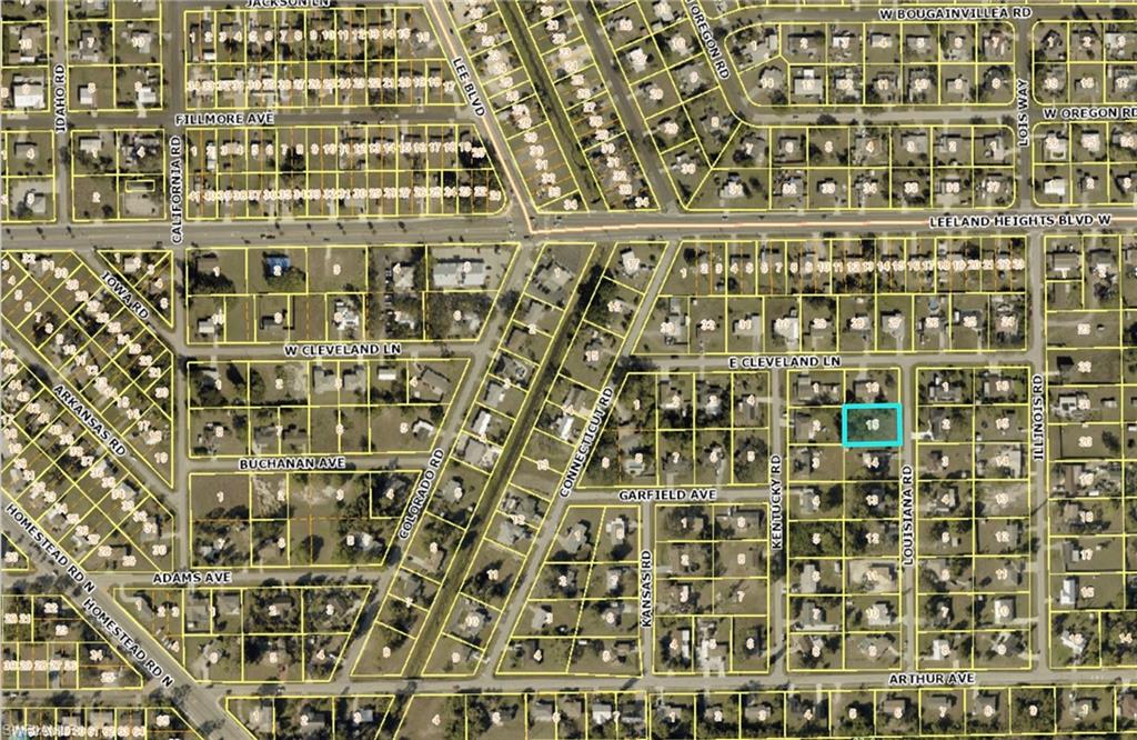 Aerial view of property's location