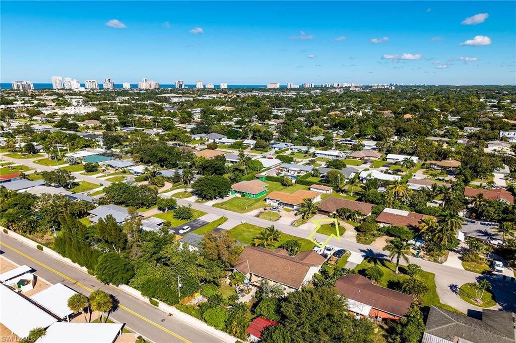 Aerial view of skyline