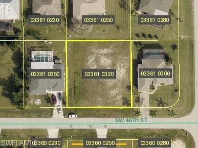 Aerial map of property and surrounding area