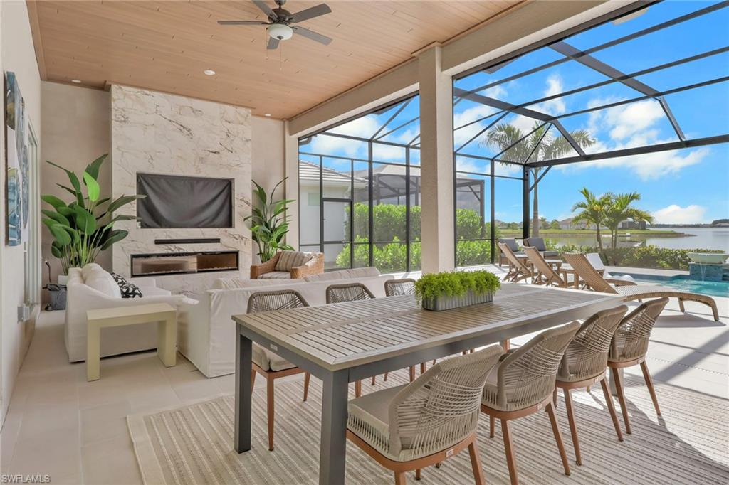 View of patio / terrace with an outdoor kitchen and a sink