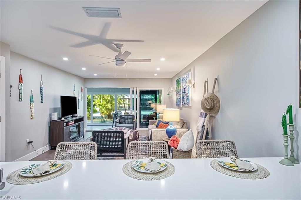 View from Kitchen into living area