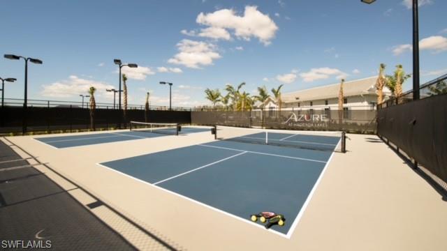 View of tennis court