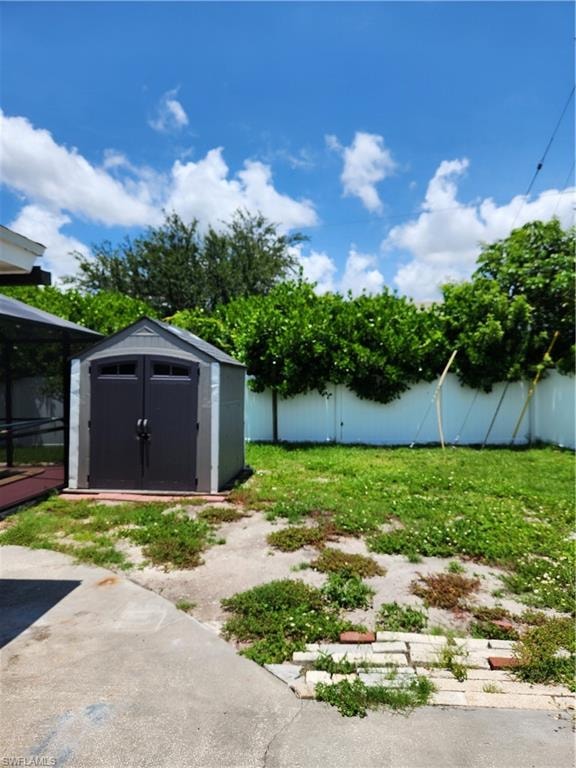Backyard storage.