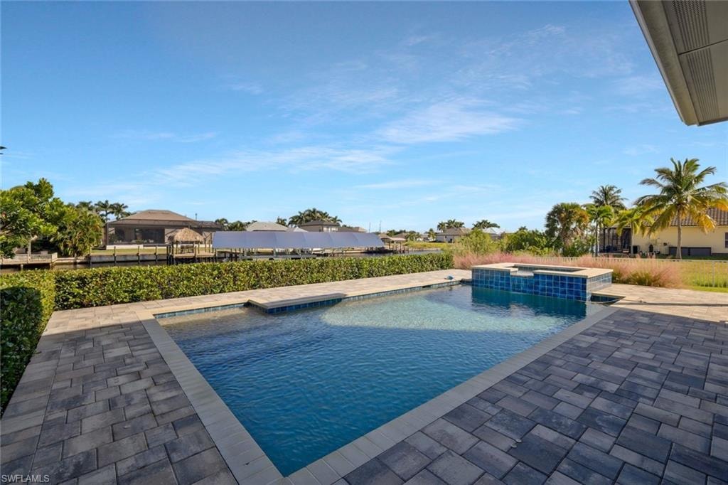 Concrete set paver pool deck