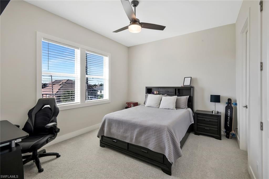 Guest Bedroom on frontside of home shares the Jack and Jill Bathroom.