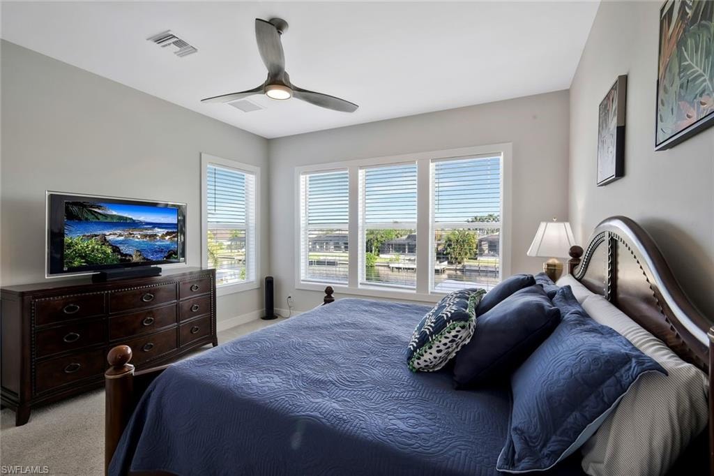 Primary Bedroom with wonderful canal views.