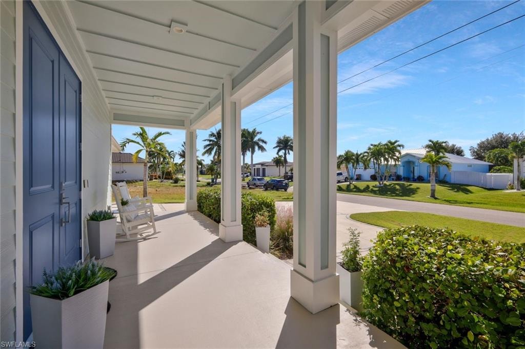 Large front porch for relaxing.