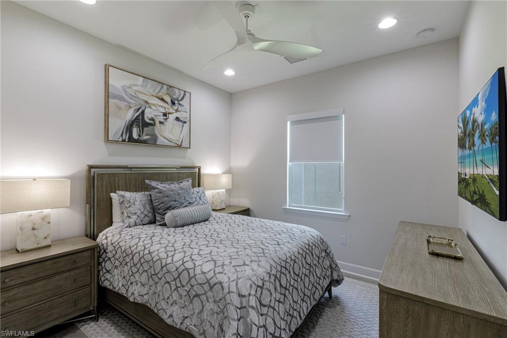 Bedroom with ceiling fan